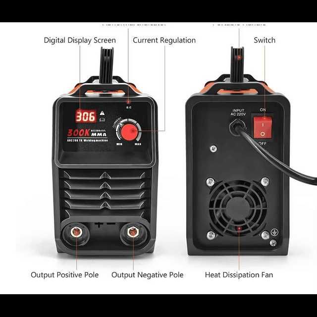F1306 máquina soldar inverter 300A com cabos - super preço