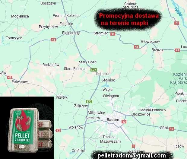 Pellet TRAK z Garbatki. Dostawa winda. Najlepsza jakość.