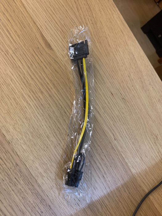 Adaptador Sata macho para PCIex 6+ 2 pinos para alimentar gráficas