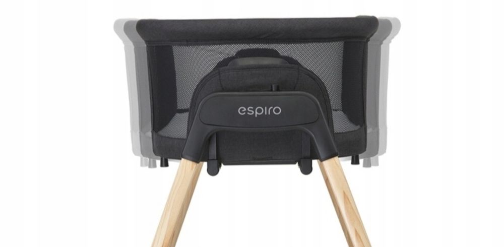 Espiro Tully 3w1 łóżeczko kołyska 11 Timber Black NOWE