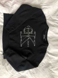 Bluza calvin klein navy czarna logo bez kaptura XS S