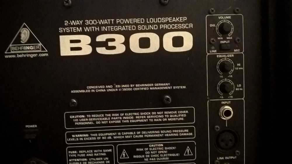 Kolummny aktywne Behringer B300 2 sztuki