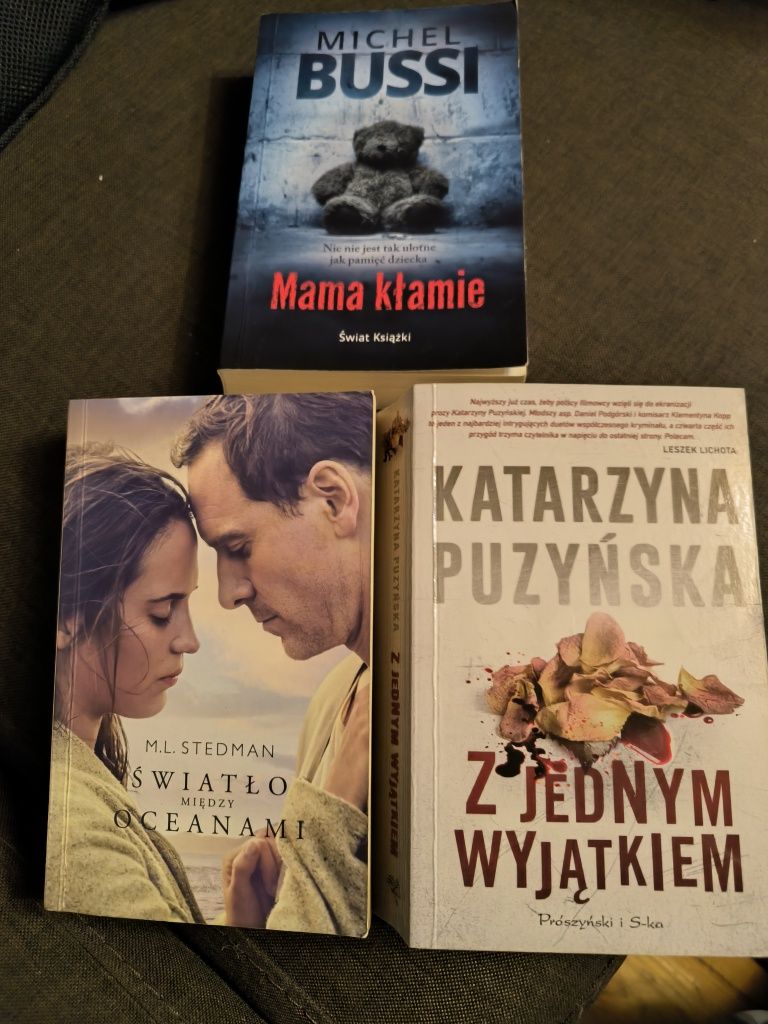 Zestaw 3  kryminałów/thrillerów w bdb stanie