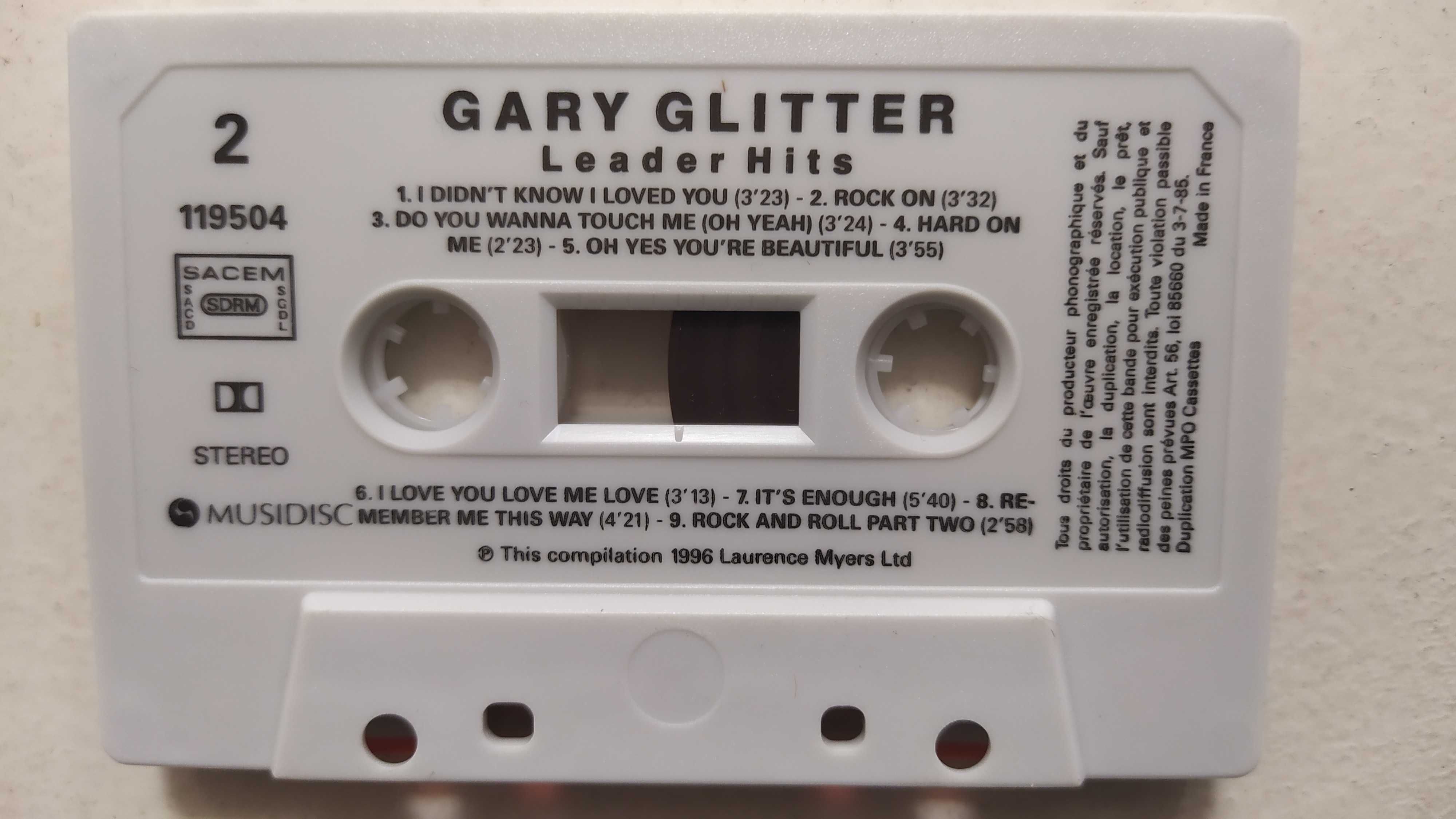 Gary Glitter Leader Hits MusiDisc France kaseta unikat