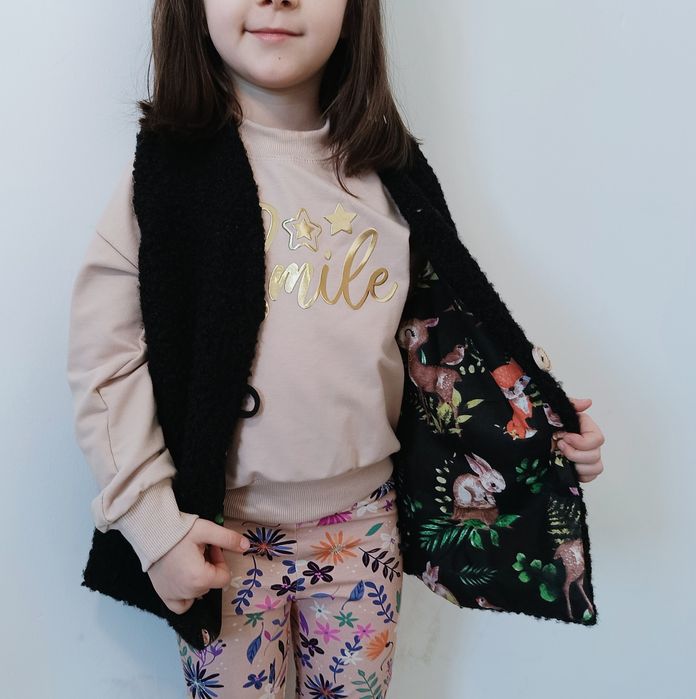 Kamizelka baranek dla dziewczynki