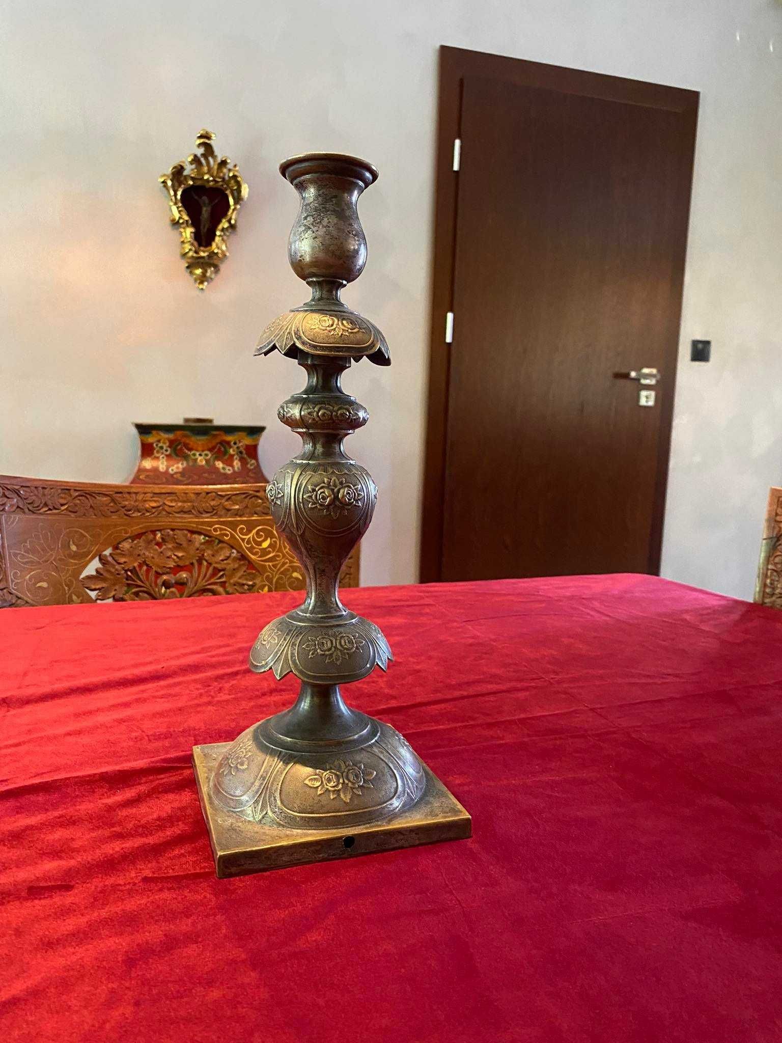 Świecznik szabasowy judaik plater