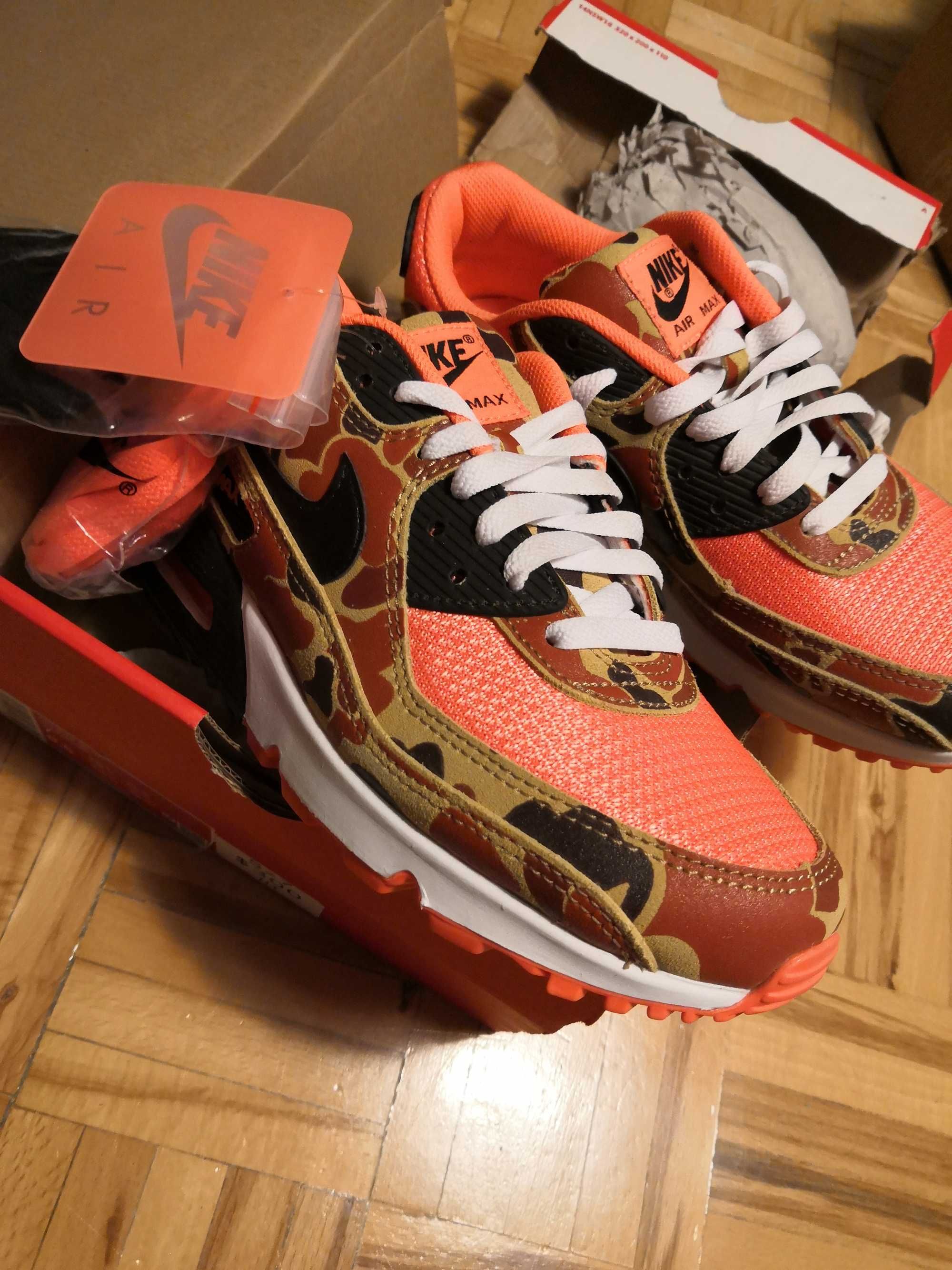 NOWE bardzo rzadkie Nike Air Max 90 Duck Orange/Black/Camo 2020 roz 40