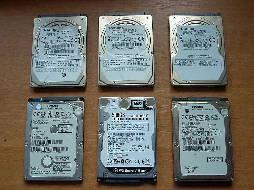 Dyski HDD 120Gb, 160Gb, 250Gb, 320Gb, 500Gb do konsol i komputerów PC