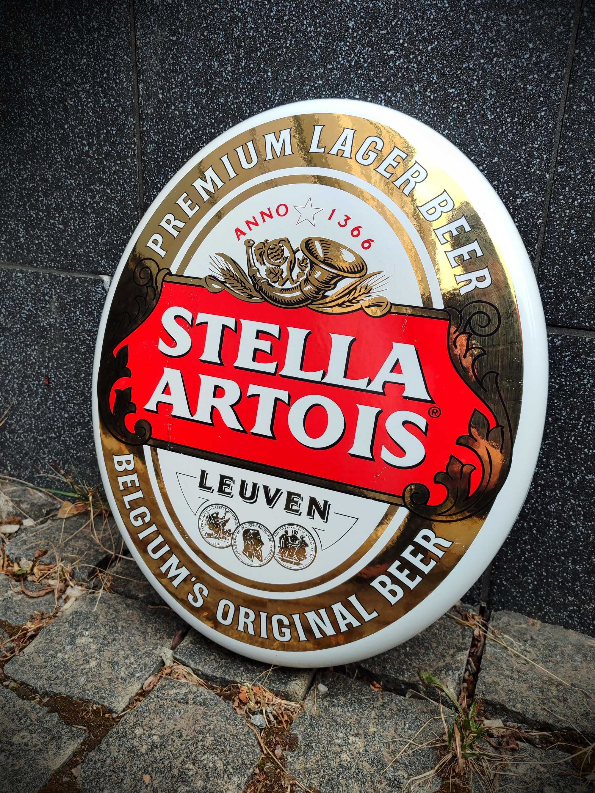 41x35cm Stella Artois Винтаж Табличка Эмаль Вывеска Знак Бар Металл