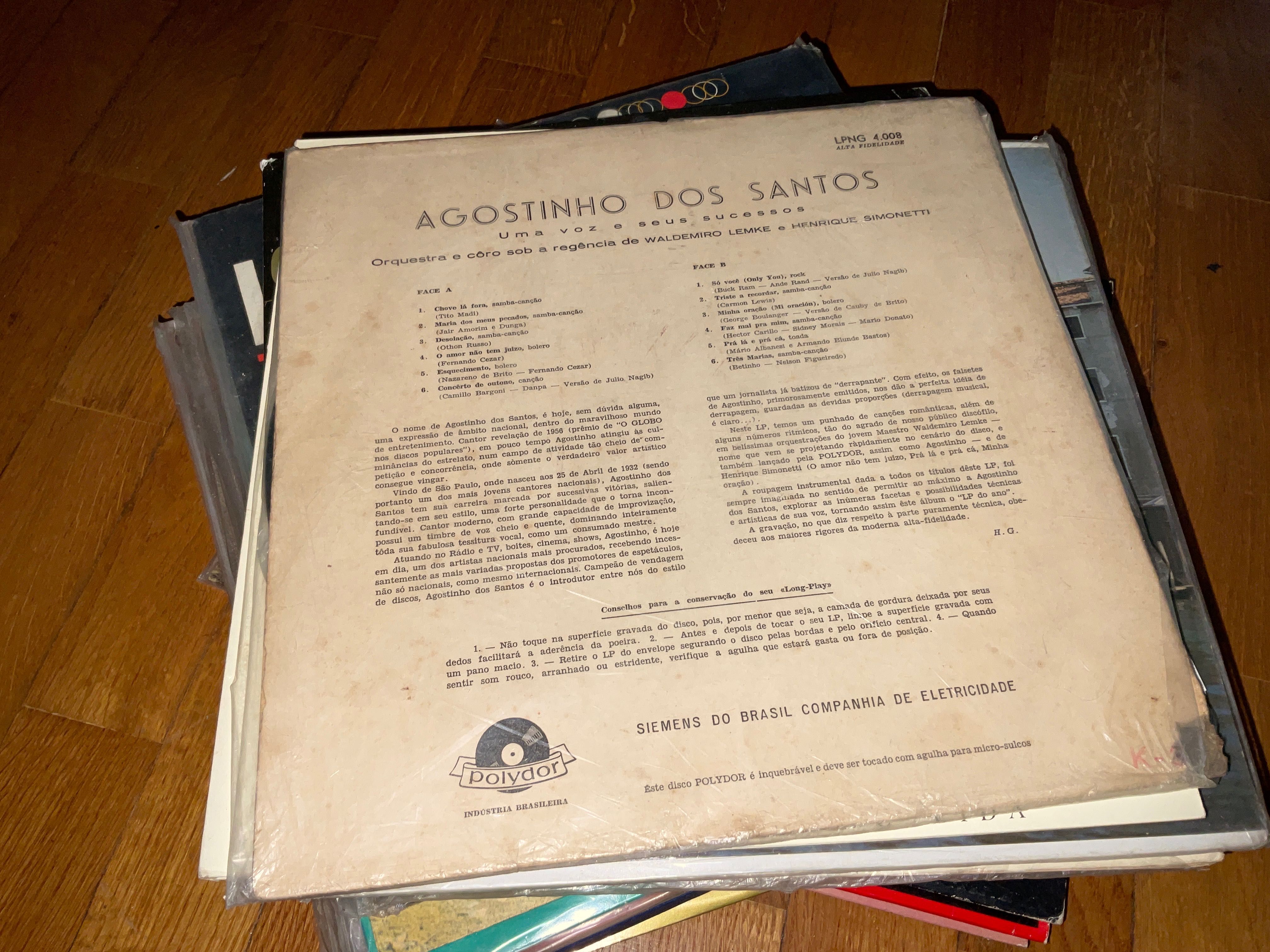 Lp Agostinho dos Santos - uma voz e seus sucessos