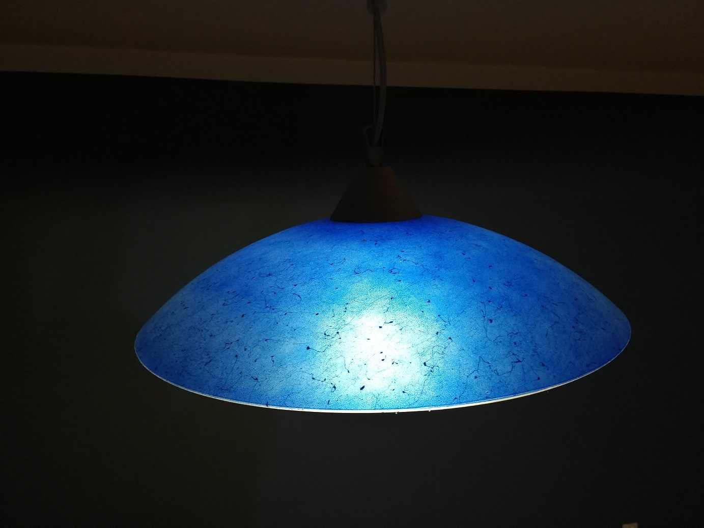 Lampa wisząca sufitowa, kolor niebieski, oryginalny wzór - 2 szt