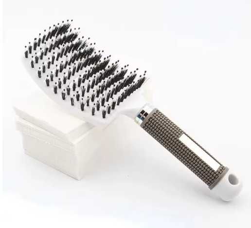 Profilowana szczotka do włosów z WŁOSIEM DZIKA, nie ciągnąca,delikatna