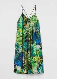 H&m платье в тропический принт из лиоцела, сарафан