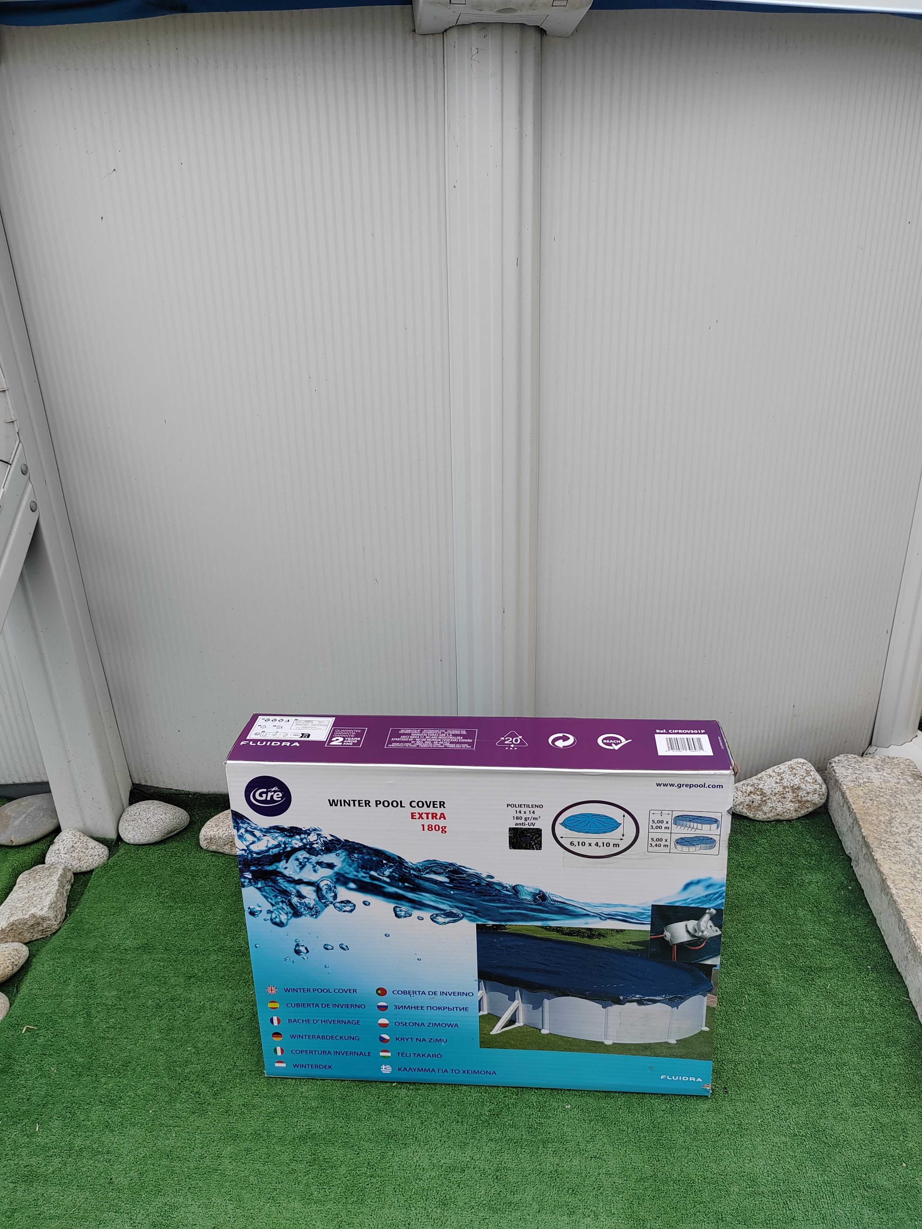 Cobertura de Inverno Piscina oval Premium 180g/m2 da Gre 5.00mx3.00m