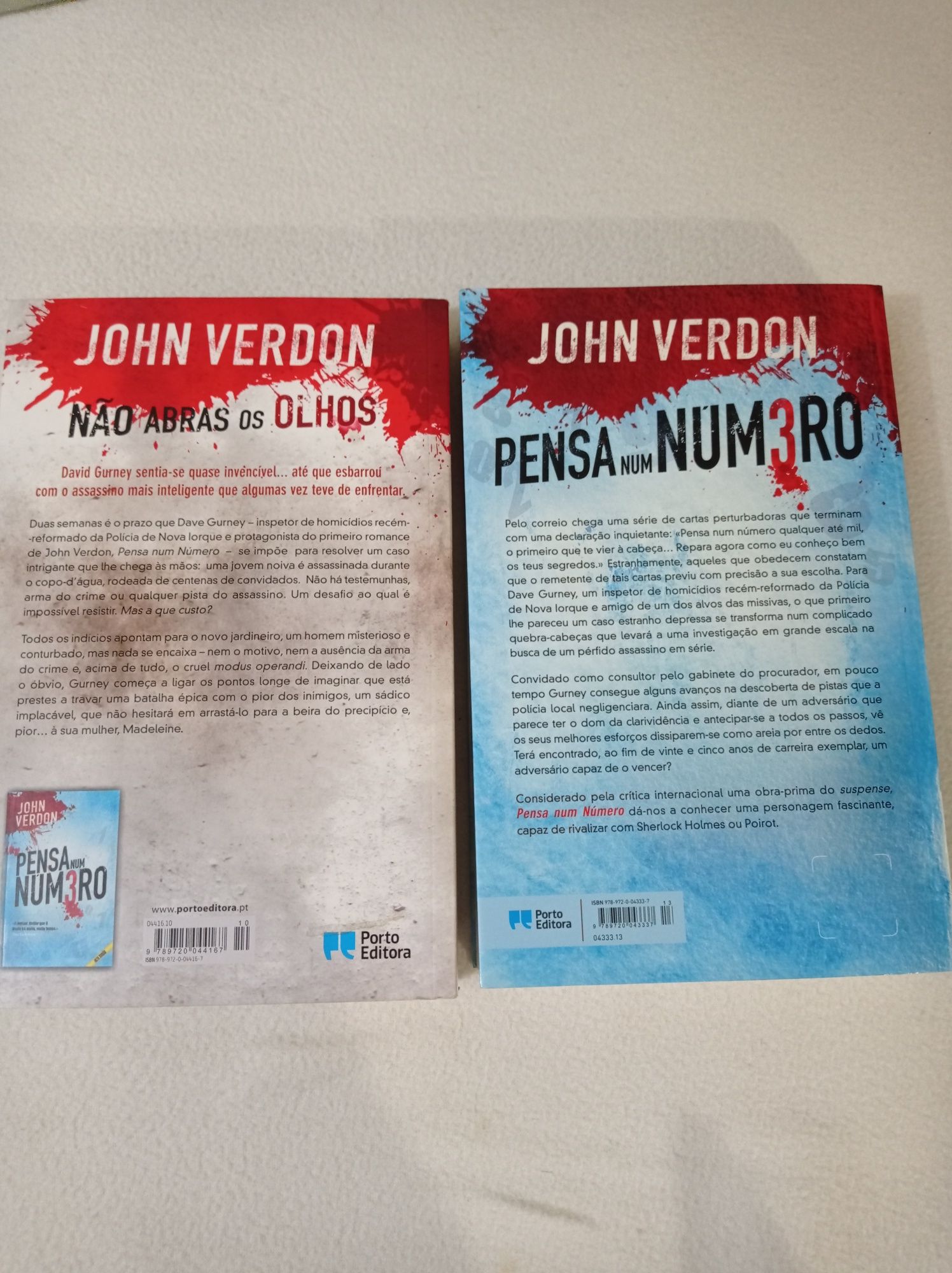 Conjunto: Pensa num Número; Não abras os olhos - John Verdon
