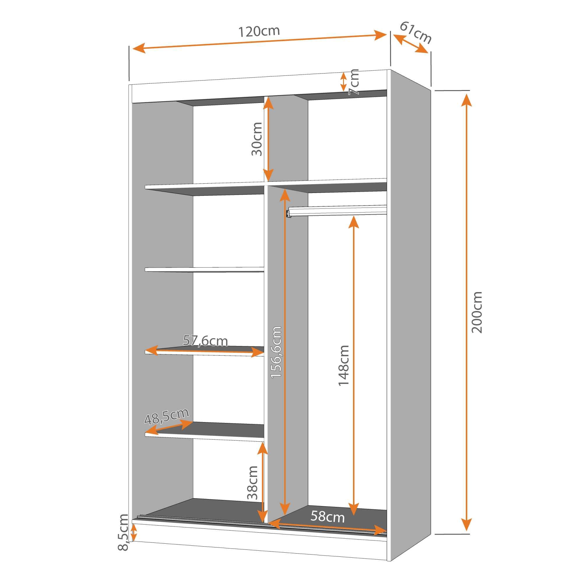 Szafa przesuwna 120cm NEOMI 05! Nowość!