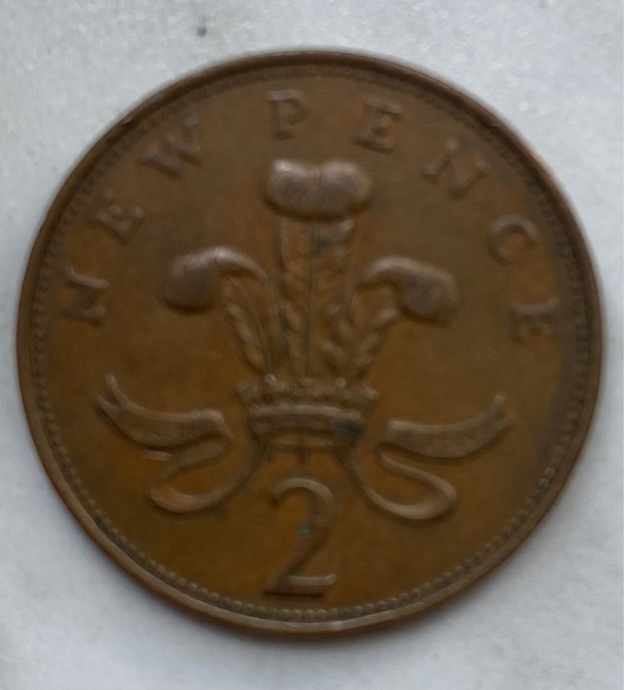 Moneta 2 new Pence 1971 rok Elizabeth II