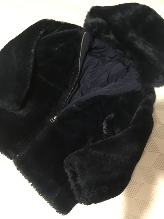 Casaco de Pêlo  azul marinho 8 anos