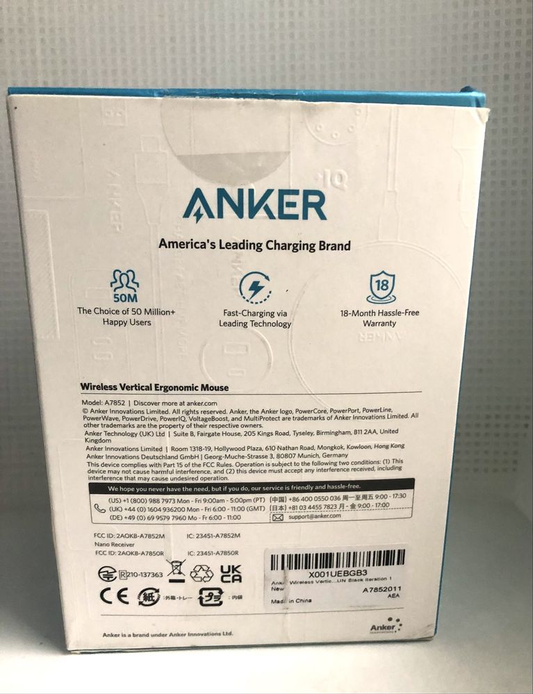 Anker Ergonomic Optical Vertical Mouse 1000/1600DPI