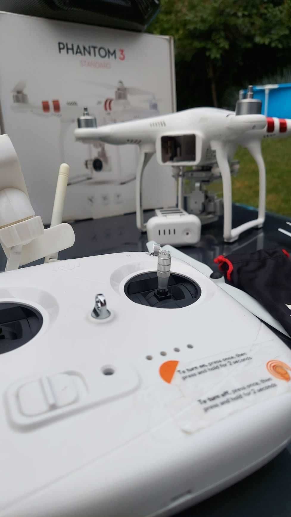 Dron DJI Phantom 3 Standard + plecak (odbytych 10 lotów)