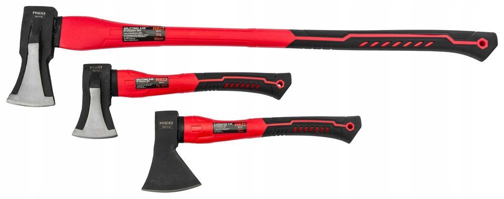 Komplet siekier do łupania 3szt 600/1000/2000g ergonomiczne MOCNE NOWE