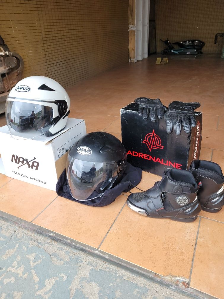 Kaski,buty,rękawice motocyklowe