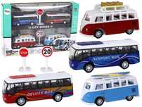 Kampery Autobusy Z Napędem Frykcyjnym 1:87 4 Sztuki