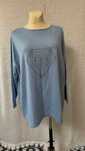 Sweter sweterek Gerry Weber 4xl 5xl błękitny cyrkonie