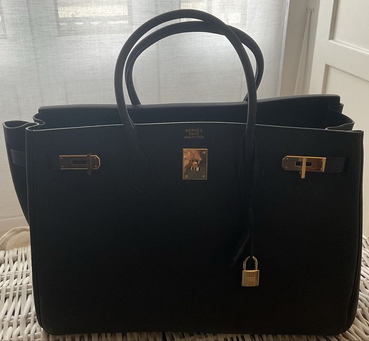 Hermes preta 40 cm