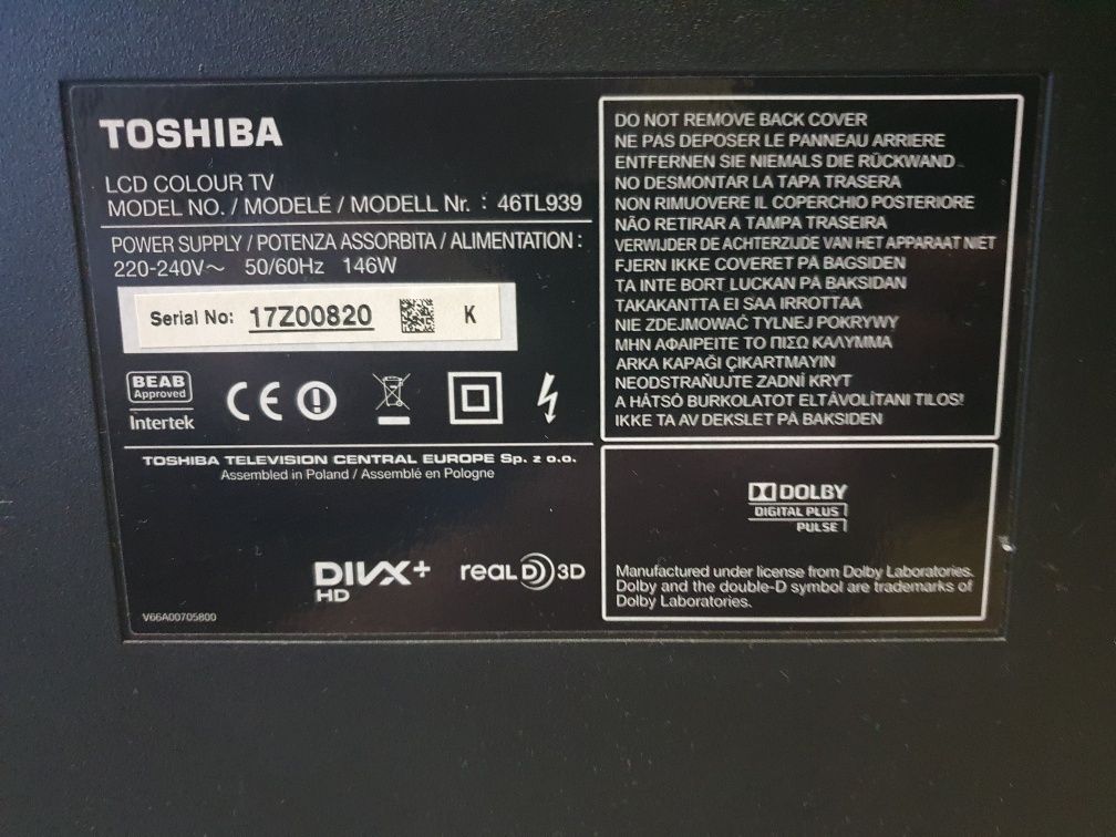 Telewizor 46 Toshiba