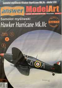 Model kartonowy Samolot myśliwski Hawker Hurricane Mk. IIC