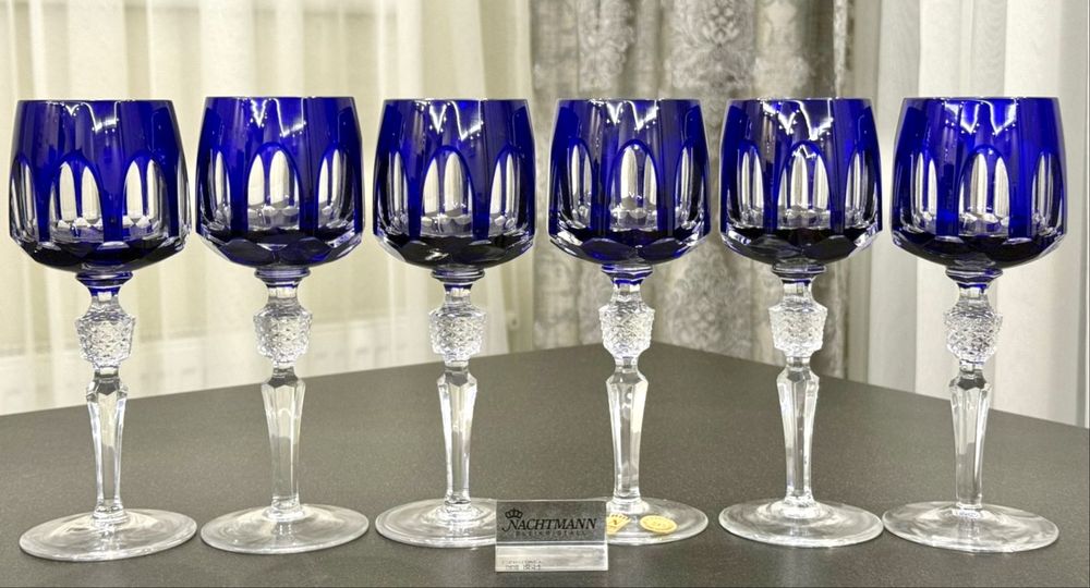 Хрустальные фужеры для вина Nachtmann серия Antika GDR Германия