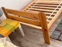 Łóżko drewniane  sosnowe  80x200 z materacem ikea