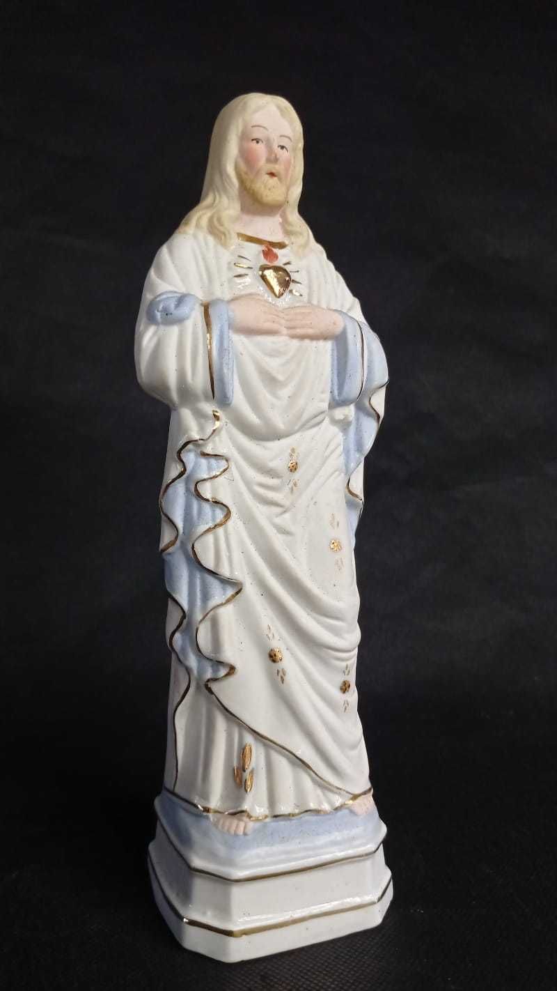 Jezus stara porcelanowa figurka Serca Jezusa