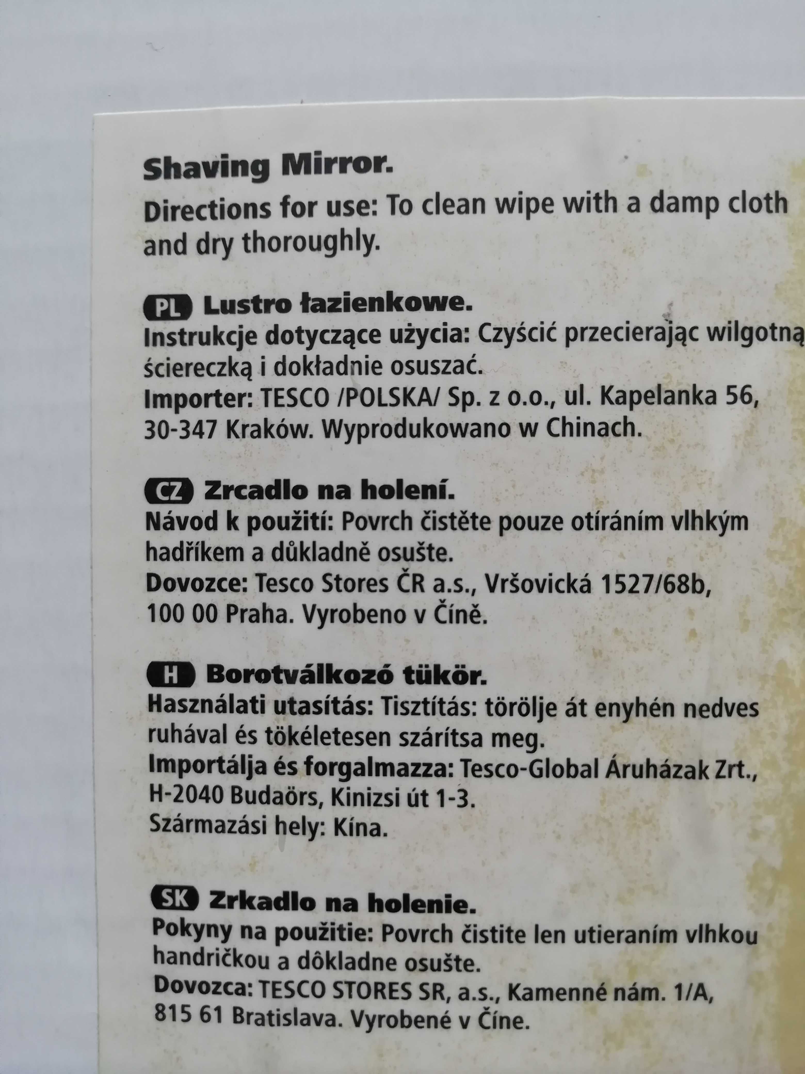 Lustro łazienkowe