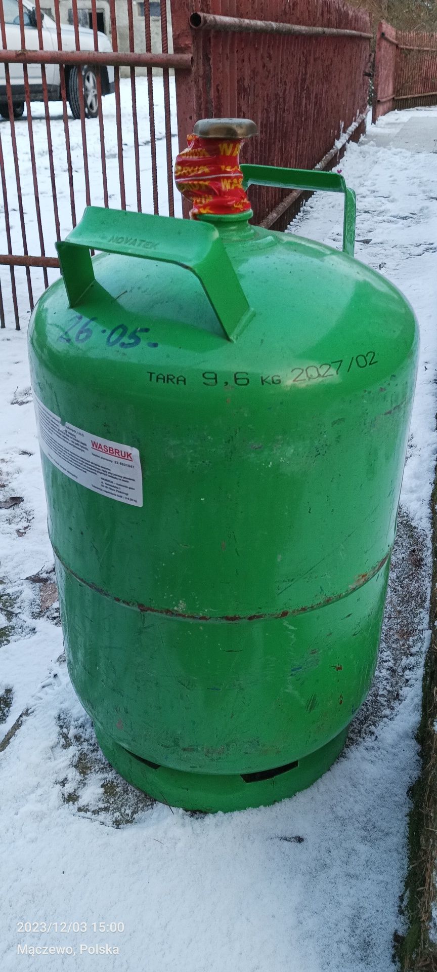 Butla gazowa 9.6 kg