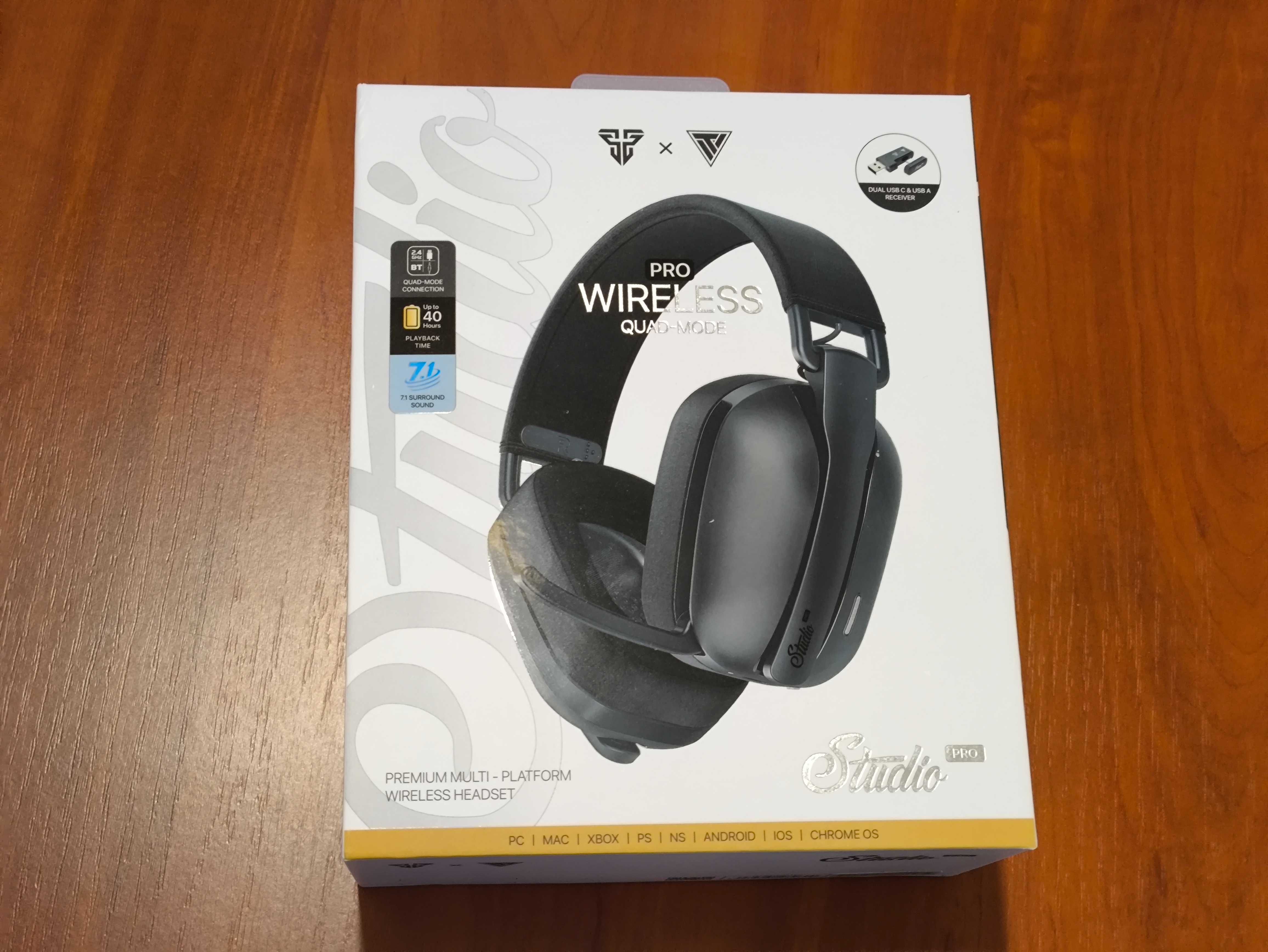 ‼️Ігрова бездротова гарнітура Fantech Studio Pro WHG03P Gray
