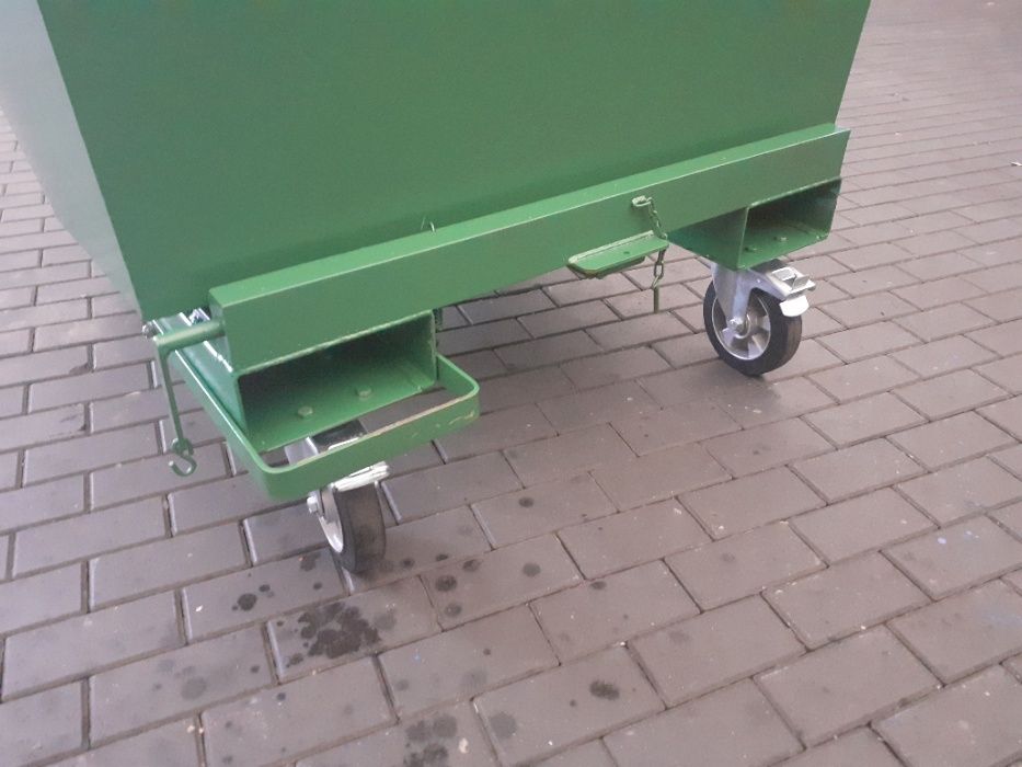 Pojemnik metalowy do wózka / Kontener / Wywrotka / Koleba 900L HQ