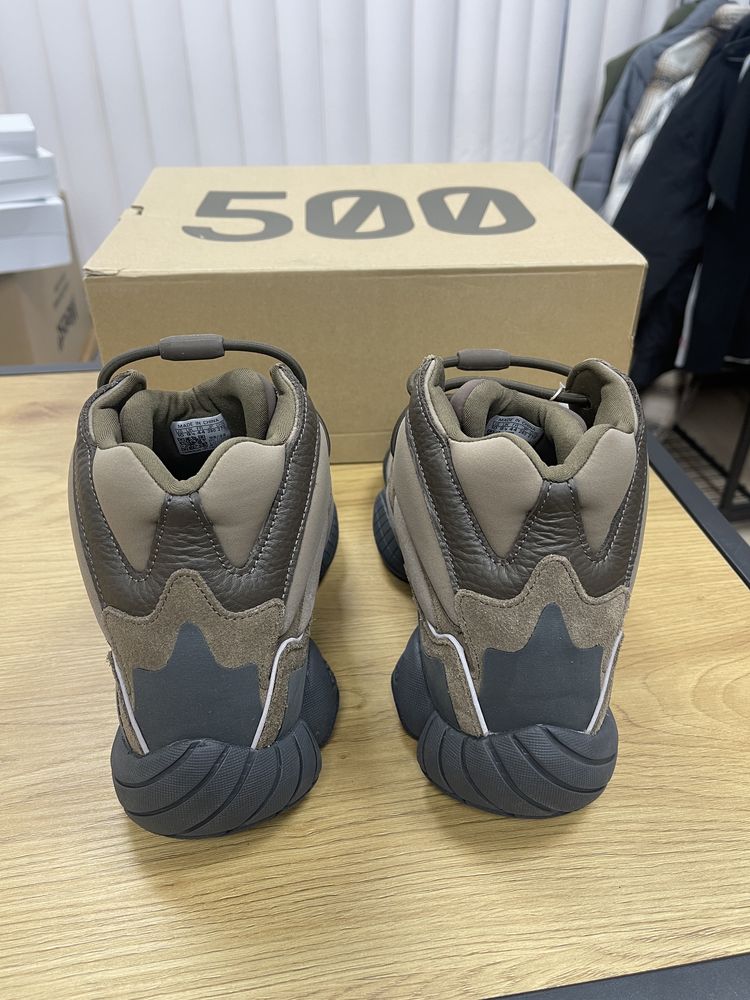 Adidas Yeezy 500 High Taupe Black Чоловічі Кросівки (43) Оригінал