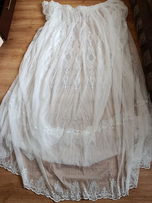 Тюль льон вишивка гладдю нова