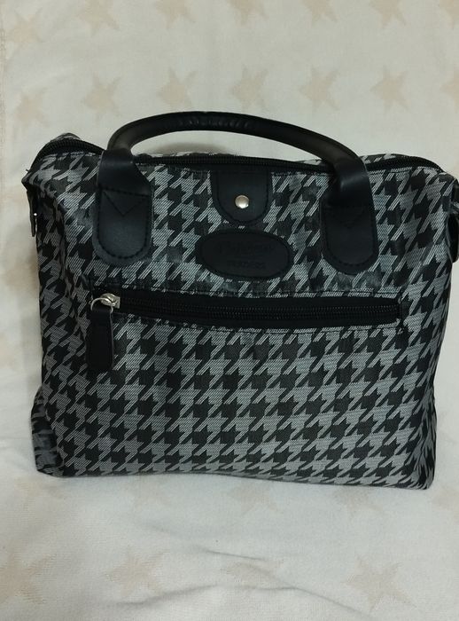 Сіро-чорна сумка з візерунком Cotton Traders