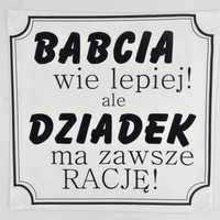 Prezent na dzień babci i dziadka poszewka na poduszkę wysoka jakość