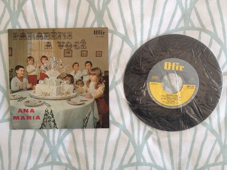Disco vinil 45rpm: Ana Maria "Parabéns a Você" (vintage)