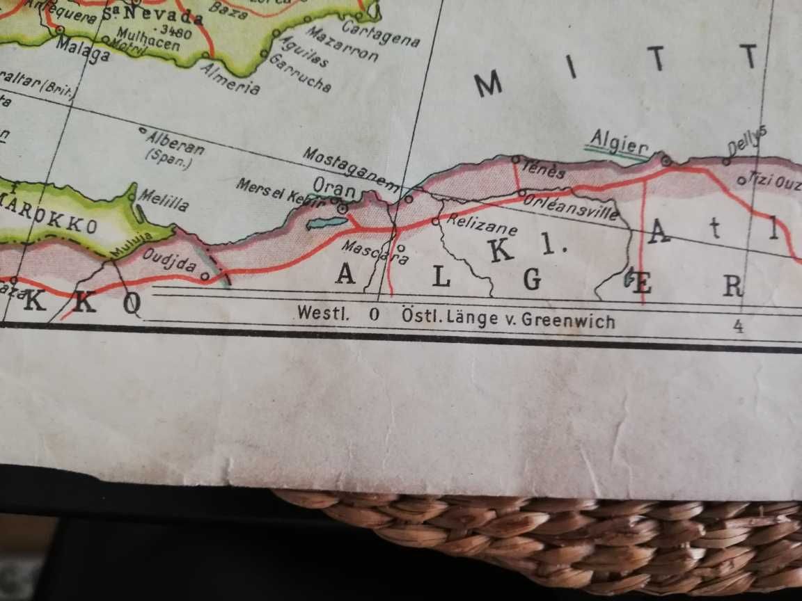 Sprzedam zabytkową mapę Europy z 1940 r. (skala 1: 7 mln)