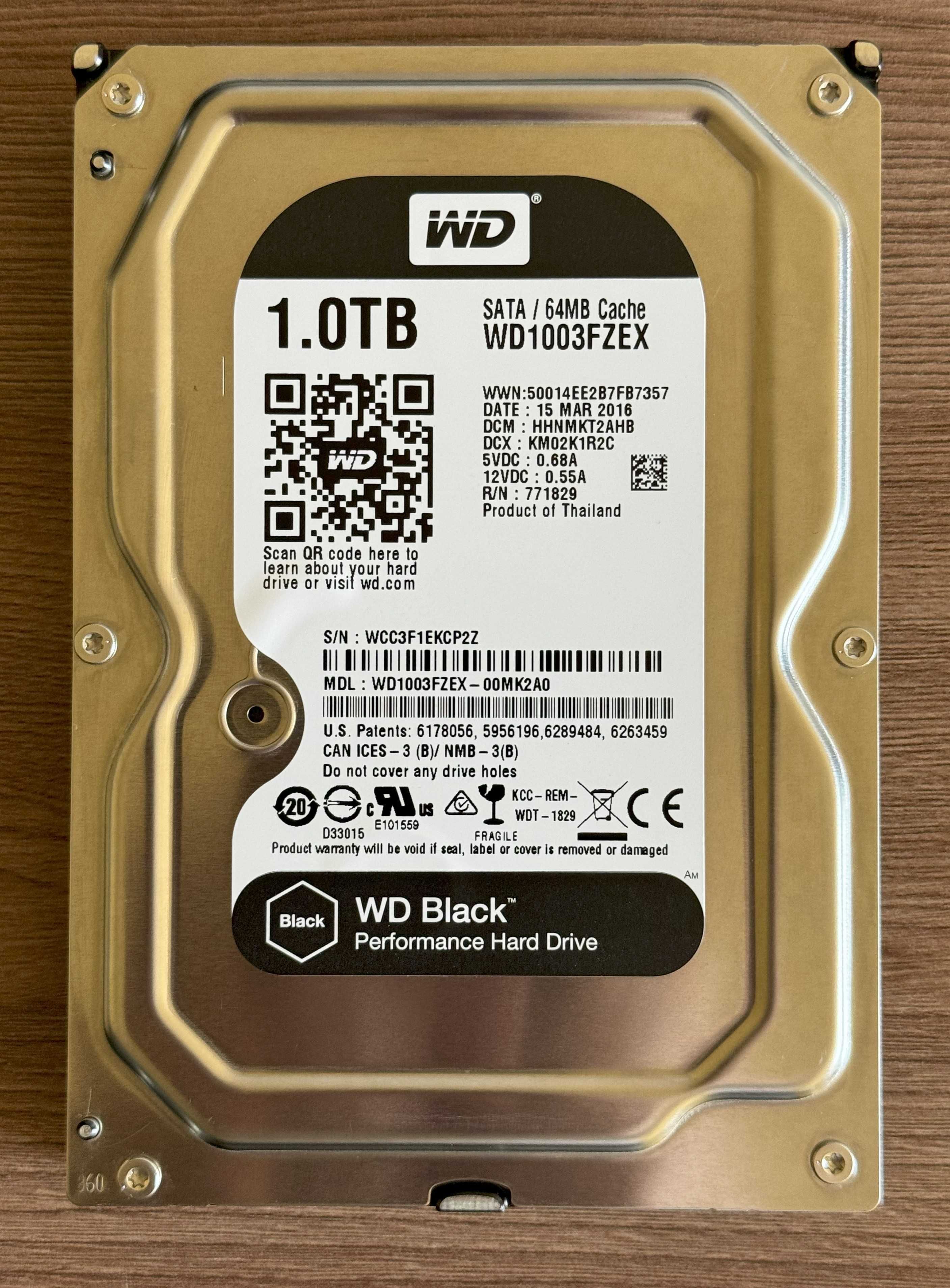Western Digital Black 1TB 7200rpm 64MB WD1003FZEX 3.5 SATA III