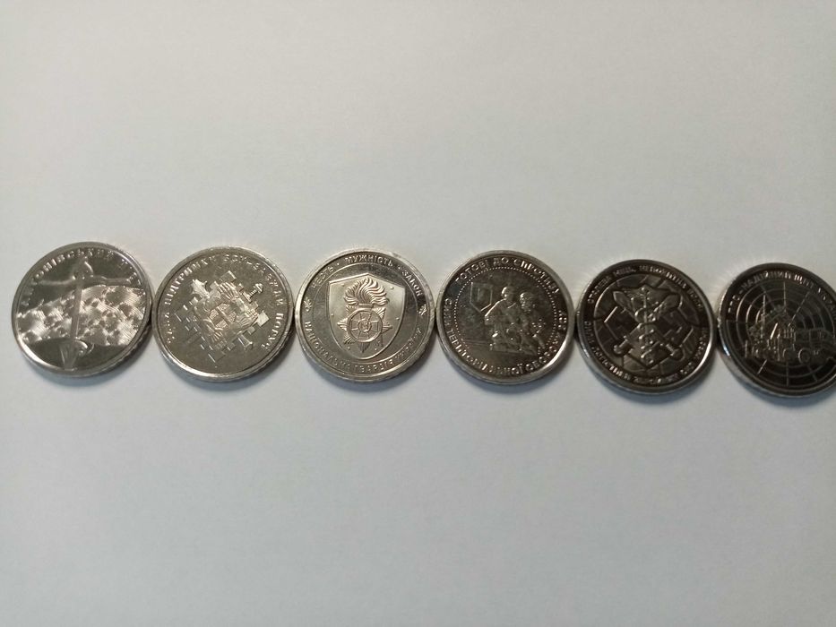Монети 10 грн 6 штук