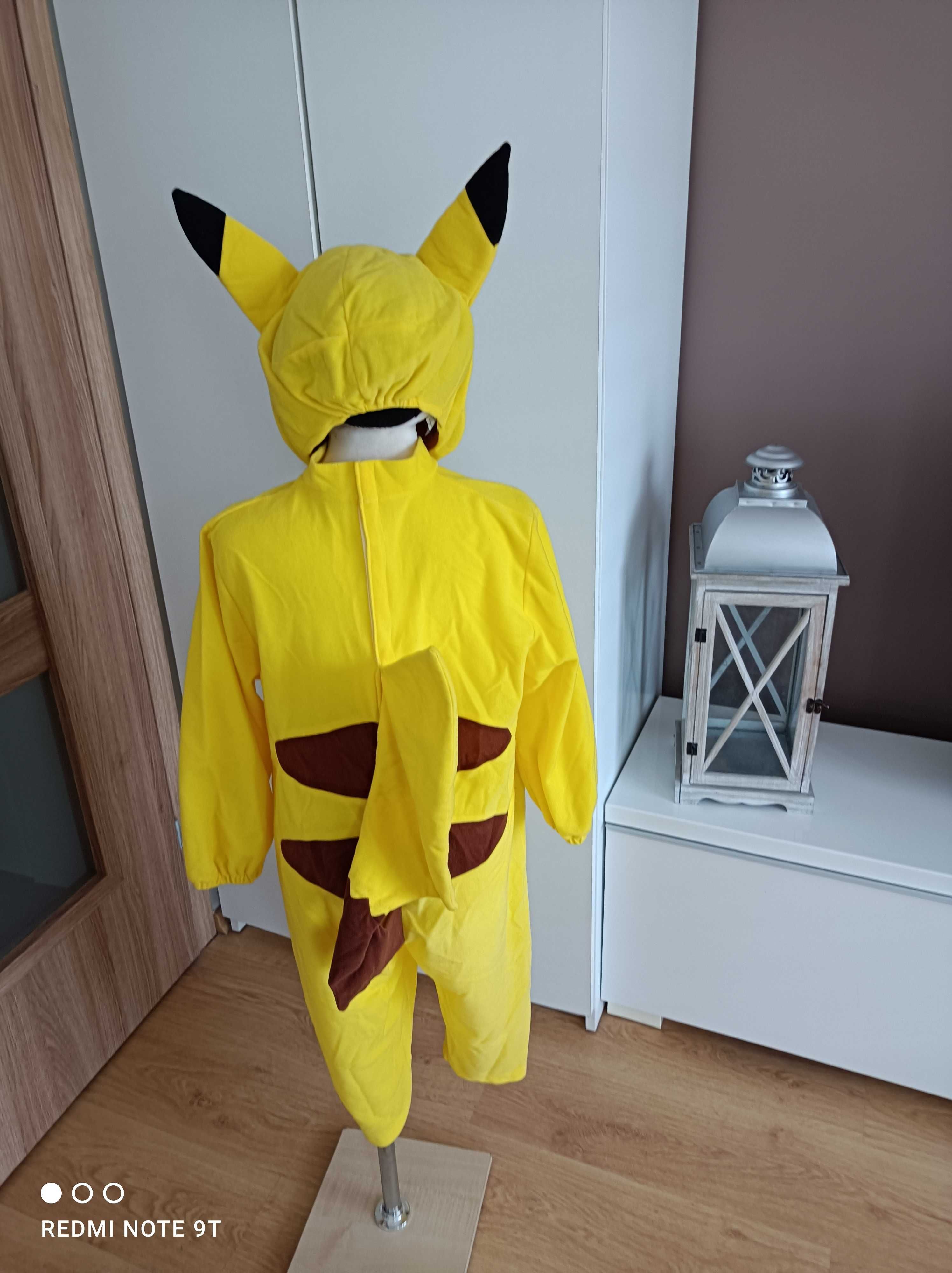 NOWY strój karnawałowy POKEMONA PIKACHU kostium przebranie 134/140 496
