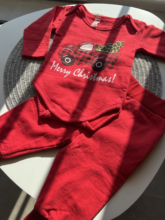 Новорічний комплект, болі та штани для новонародженого 62 р.