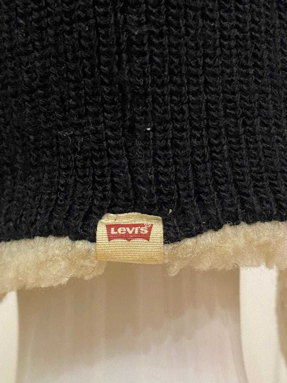 Levi's uszatka męska czapka zimowa ciepła akrylowa narciarska