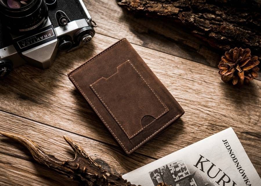 skórzany, duży portfel męski bez zapięcia - peterson